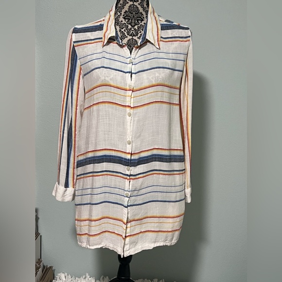 blue island Tops - BLUE ISLAND Button Down Pocket Tunic- M